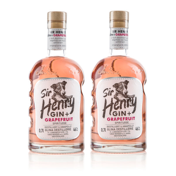 Sir Henry Gin | 2er-Paket | mit Grapefruit | 0,7 L